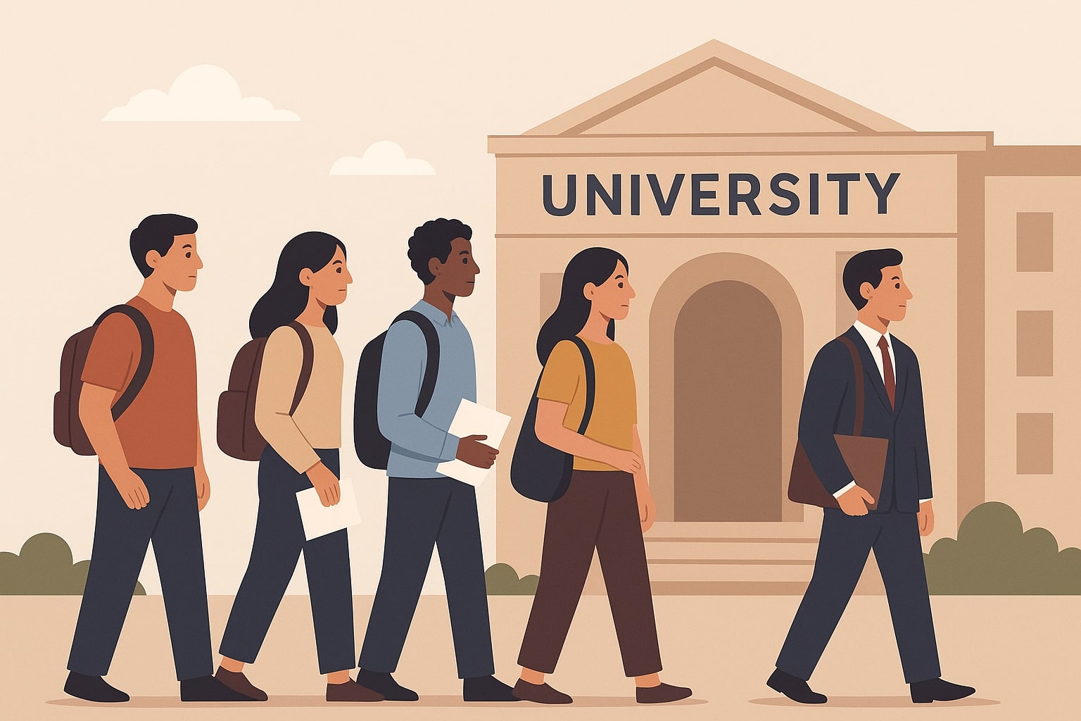 Students lining up at Patna University, reflecting the growing demand for law and professional courses.