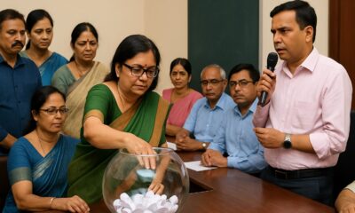 Officials oversee the lottery-based selection of principals for Patliputra University colleges during a formal appointment process.(AI representation)