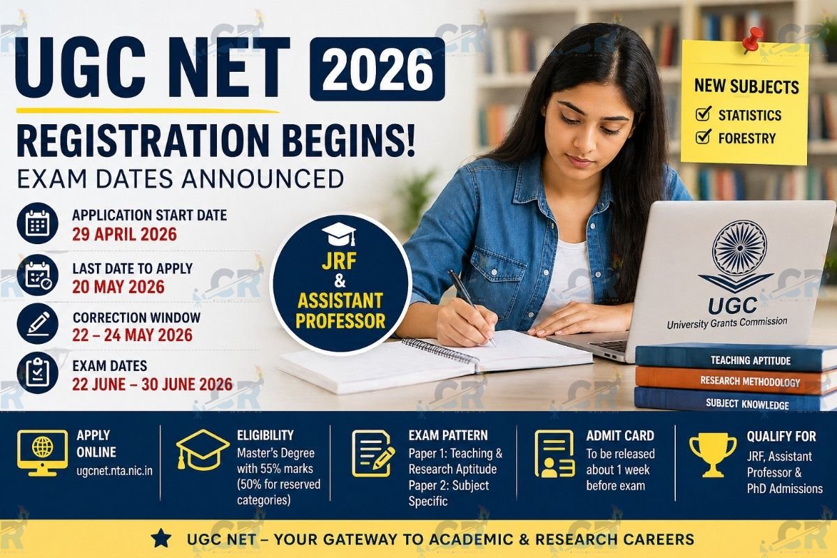 UGC NET 2026 registration begins exam dates eligibility and application details infographic